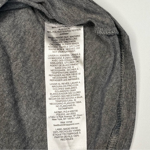 NWT Adidas Kids L (14/16) Heather Gray Crewneck Tee - Picture 8 of 10